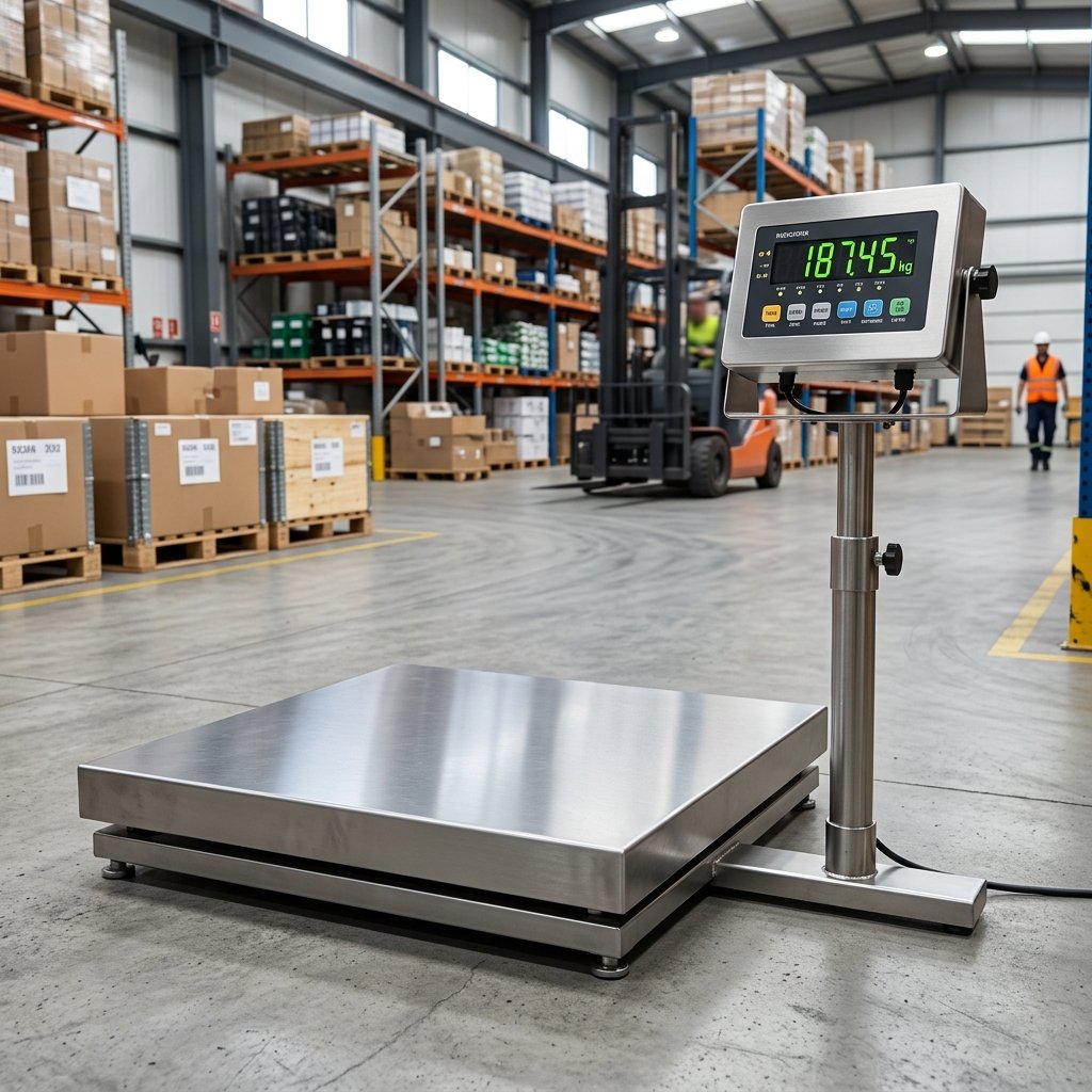 Digital electronic platform weighing scale with LED display