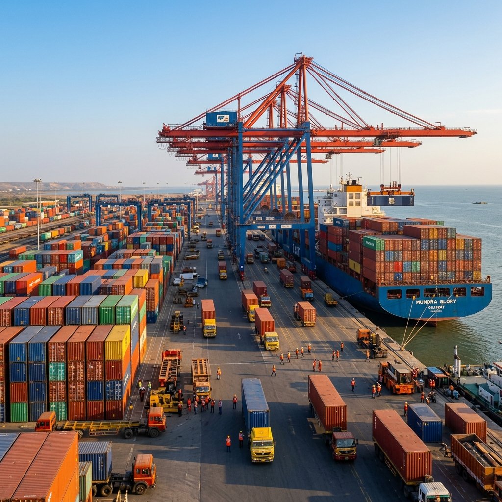 Export packaging and container dispatch from Gujarat ports